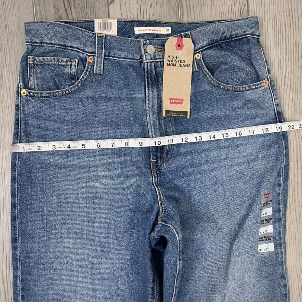 Levi's Womens Size 31 High Waist Mom Cotton Denim NEW Jeans Vintage Casual Retro